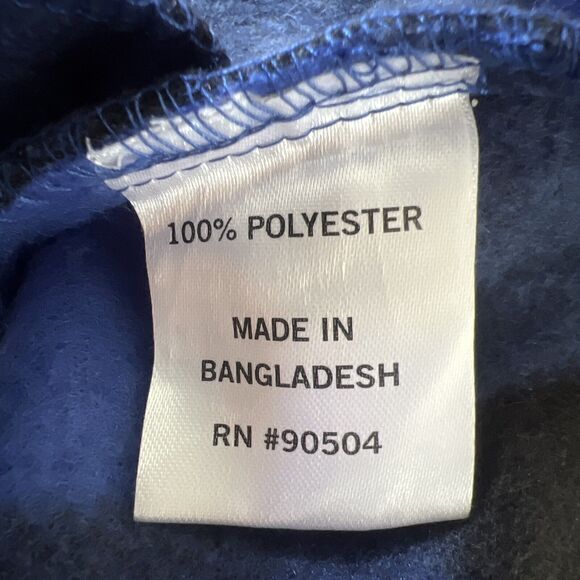 Telluride Shirt Mens Medium Blue Black Buffalo Plaid Fleece Shacket Pockets - Picture 7 of 7